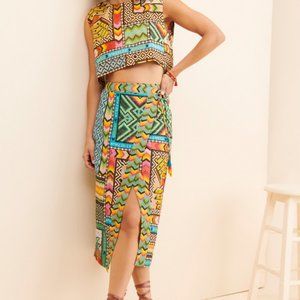 NWT Farm Rio Banana Scarves Crop Top